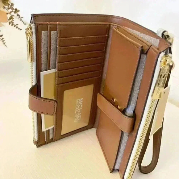 Michael Kors Double Zip Wallet With Wristlet vanilla - Picture 3 of 5